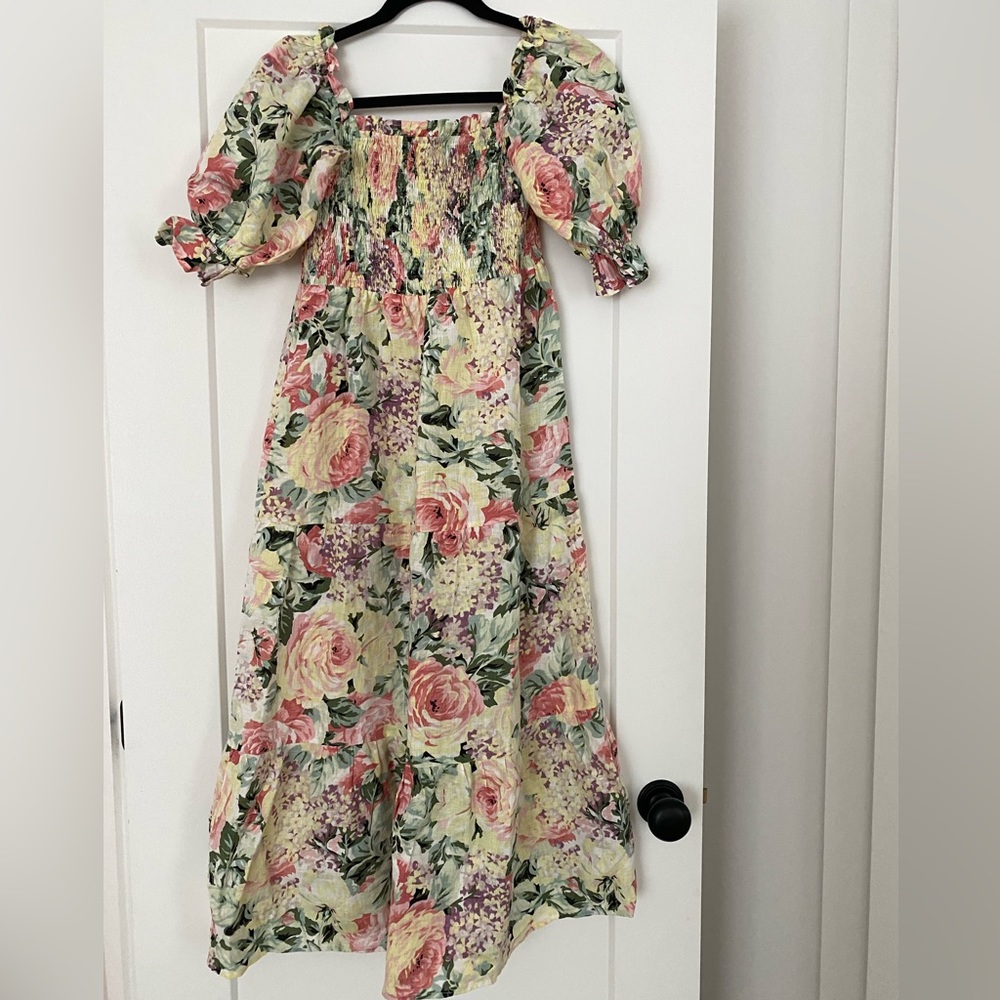 Faithful The Brand linen floral dress